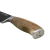Mango de cuchillo Wayu de madera con detalle metálico y grabado de toro