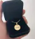 Colar Redondo Com Pingente Personalizável Banhado a Ouro - comprar online