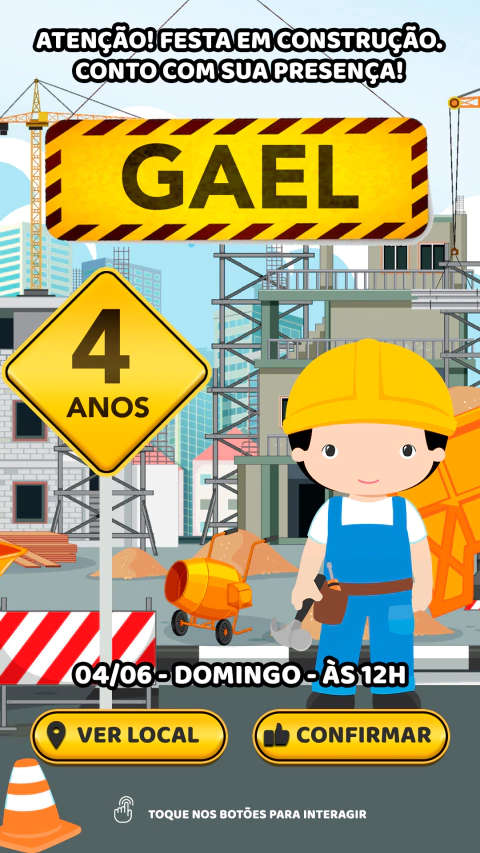 Convite interativo Construtor