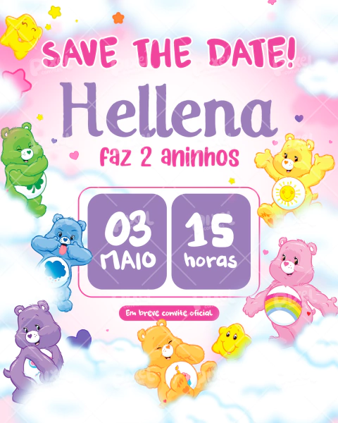 Save the date - Ursinhos carinhosos