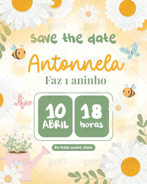 Save the date - Jardim das Margaridas
