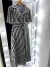 Vestido Lara listrado preto