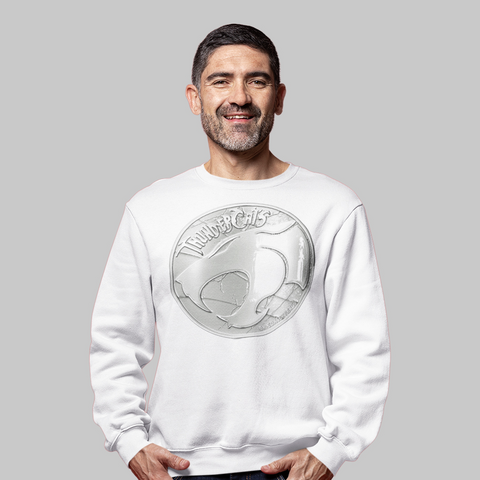 Moletom com gola redonda cheio de nostalgia e conforto em diversas cores e estampa com símbolo dos Thundercats.