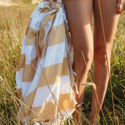 Lona matera/playera a rayas