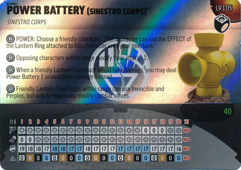 Legacy Card - llLR105 - Power Battery (Sinestro Corps) - comprar online