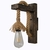 Lâmpada de Parede de Madeira Retro (1pc) - comprar online