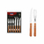 Jogo de Talheres Tramontina Churrasco 12 Peças – Aço Inox e Cabos de Madeira Natural - comprar online