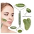 Rolo de Pedra de Jade + Placa Gua Sha para Massagem Facial Anti-Rugas - comprar online