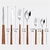 Conjunto de Talheres em Aço Inoxidável 6 pcs 12 pcs 16 pcs 20 pcs 24 pcs 30 pcs - loja online