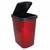 Imagem do Lixeira Cesto Inox Metalizado 09 Litros Com Tampa Click Label Vermelho Rose Gold Banheiro Cozinha