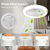 Ventilador De Teto Com Led Lâmpada e Controle Remoto (1pc) na internet