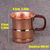 Caneca de Cobre Puro Artesanal 280ml 400ml