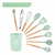 KIT de Utensílios Para Cozinha em Silicone e Bambu 12 Peças na internet