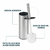 Kit Lixeira 3 litros Inox + Escova Sanitária Inox para Banheiro na internet