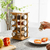 Porta-Temperos de Bambu com 16 Potes de Vidro – Organizador de Especiarias para Cozinha