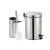 Kit Lixeira 3 litros Inox + Escova Sanitária Inox para Banheiro