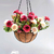 Cesto de Metal Cromado para Pendurar com Forro de Coco 20cm 25cm - loja online
