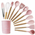 KIT de Utensílios Para Cozinha em Silicone e Bambu 12 Peças - loja online
