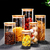 Pote de Vidro com Tampa de Bambu 250ml 300ml 350ml 450ml 550ml