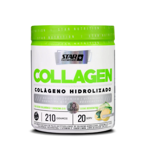 Revitaliza tu belleza y bienestar con Collagen Limon 210 gr de Star Nutrition. Este colágeno hidrolizado, con un delicioso sabor a limón, está diseñado para apoyar la salud de tu piel, fortalecer tus articulaciones y embellecer uñas y cabello.

Su fórmula