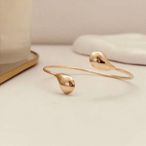 Bracelete Gota Virgula - Banhado Ouro 18K - Antialérgico