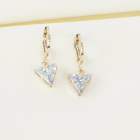 Argola Triangle - Banhado Ouro 18k - Antialérgico