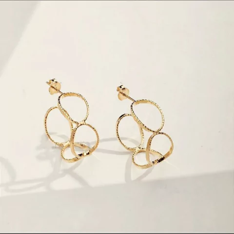 Argola Quis - Banhado Ouro 18k - Antialérgico