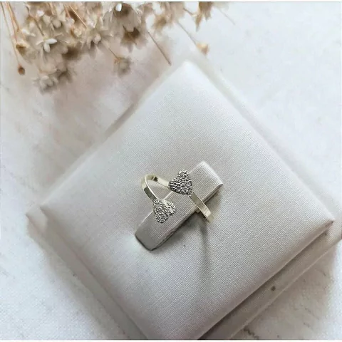 Falange Coracao Duplo - Banhado Prata 925 - Antialérgico