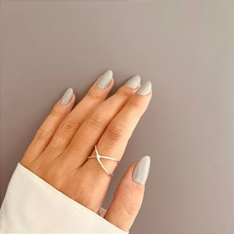 Anel X - Banhado Prata 925 - Antialérgico