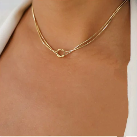 Choker Nó - Banhado Ouro 18k - Antialérgico - comprar online