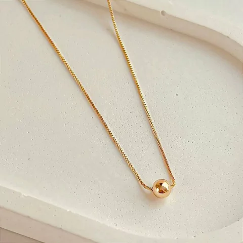 Colar Esfera - Banhado Ouro 18k - Antialérgico - comprar online