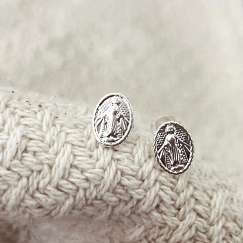 Brinco Nossa Senhora - Banhado Prata 925 - Antialérgico