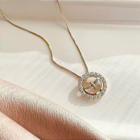 Colar Espirito Santo - Banhado Ouro 18k - Antialérgico