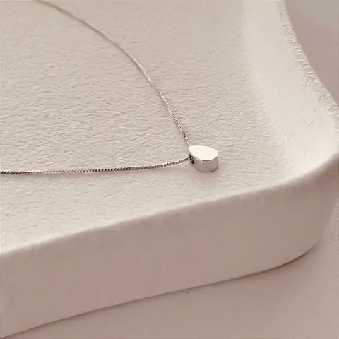 Colar Pingente Gota - Banhado Prata 925 - Antialérgico