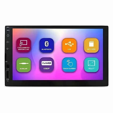 Central Multimidia E-Tech Light 7 pol. CPAA - comprar online