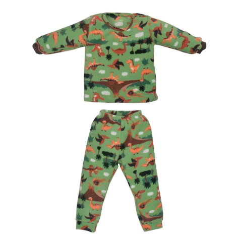 Conjunto Infantil Menino Algodão Inverno Verde Seco