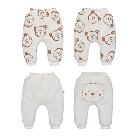 Kit Culote 2 Peças Suedine Bebê Menino Malha Yago Ursinho