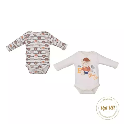 Kit De Bebê Body 2 Peças Marfim Adriano