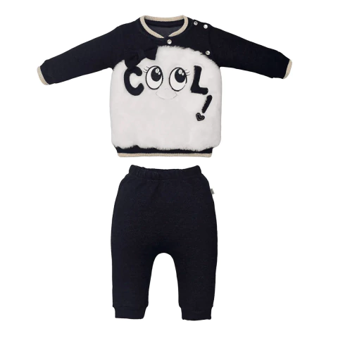 Conjunto Longo Bebê Menino Moletinho Bordado Upi Uli