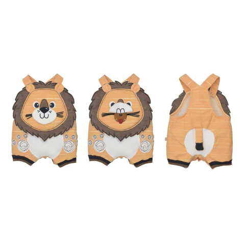 Banho De Sol De Bebê Menino Suedine Laranja Joca Leão