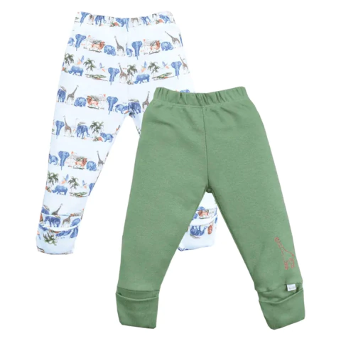 Kit 2 Culote Bebê Menino Suedine Estampado Savana Upi Uli