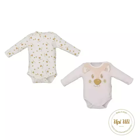 Kit de bebê Body 2 Peças Moletom Unissex Duda