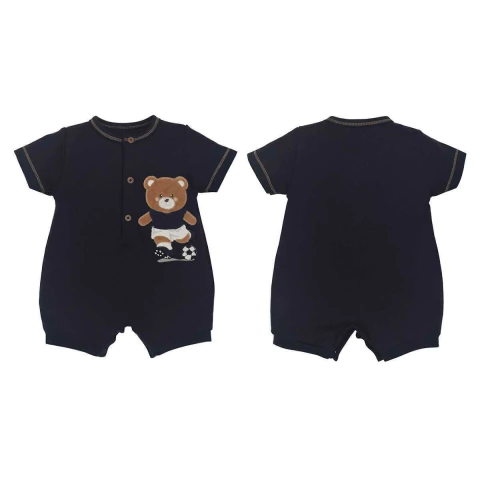 Macaquinho Bebê Ursinho Suedine Verão Day By Day Upi Uli