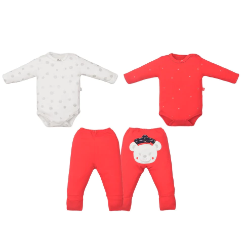 Kit Body Com Culote Bebê Menina Algodão Estampado Upi Uli