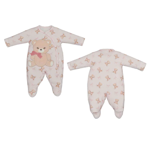 Macacão Suedine Ursinha Laços Day by Day Alto Verão Upi Uli