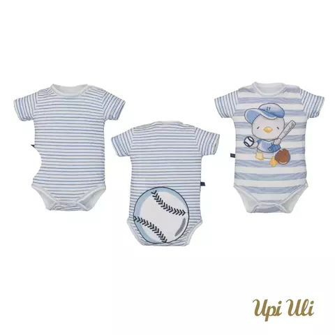 Kit De Bebê Body 2 Peças Azul Rick