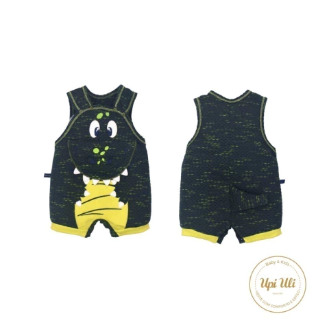 Banho De Sol Bebê Menino Verde Suedine Arthur Dinossauro