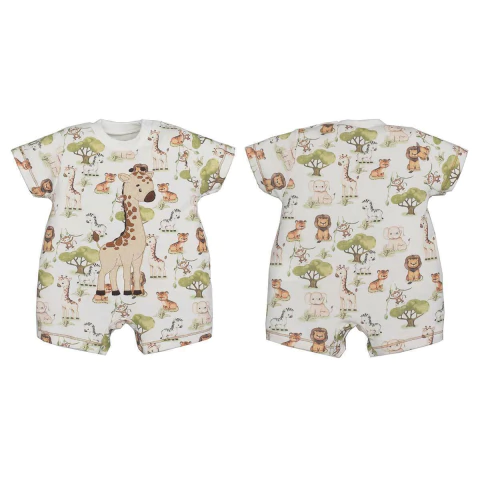 Macaquinho Bebê Safari Suedine Day By day Verão Upi Uli - comprar online