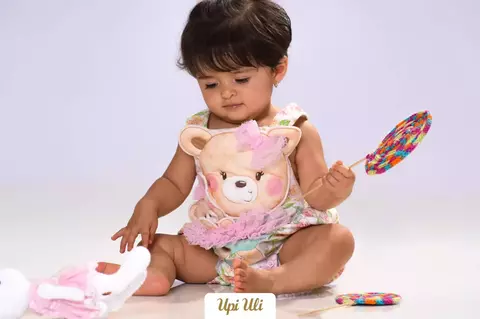 Banho De Sol De Bebê Suedine Maria Flor