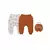 Kit 2 Peças Culote Bebê Menino Moletom Raposinhas Upi Uli